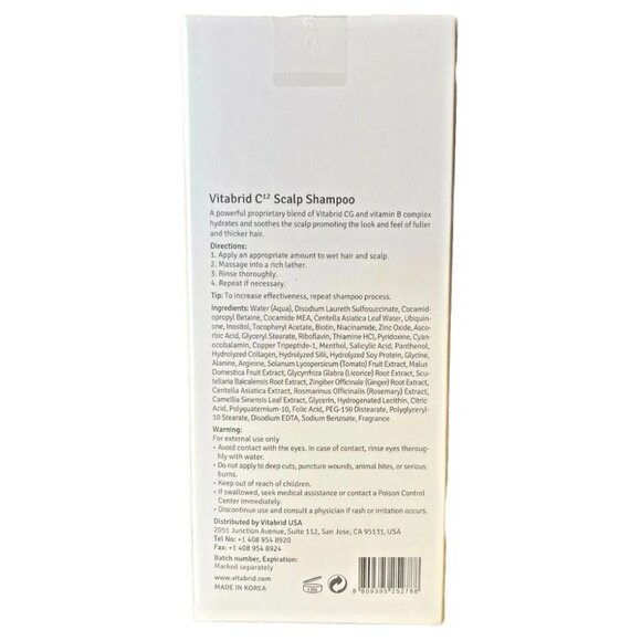 Vitabrid C12 Scalp Shampoo Healthy Scalp and Hair Antioxidant 10.14oz 300mL - Picture 2 of 3